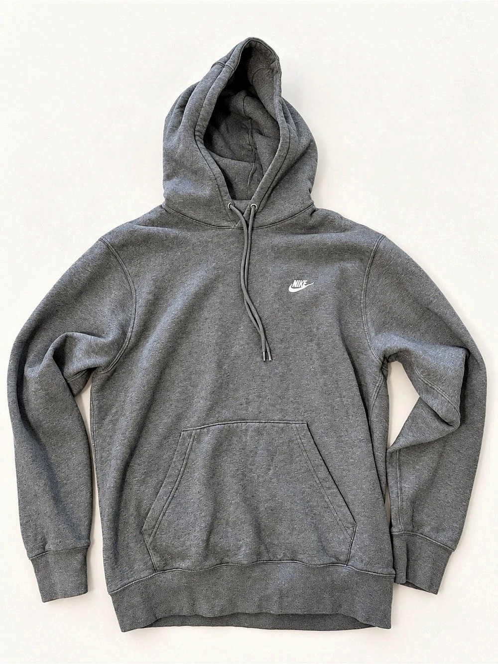 Nike Club Fleece Pullover Hoodie Gray Medium
